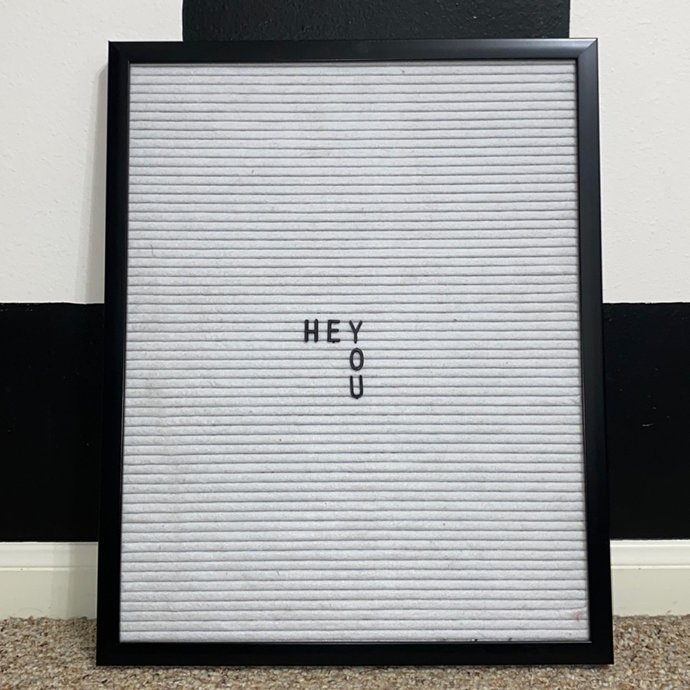 Letter Board. No letters. Just these 6. I gotta check if I have the letters.